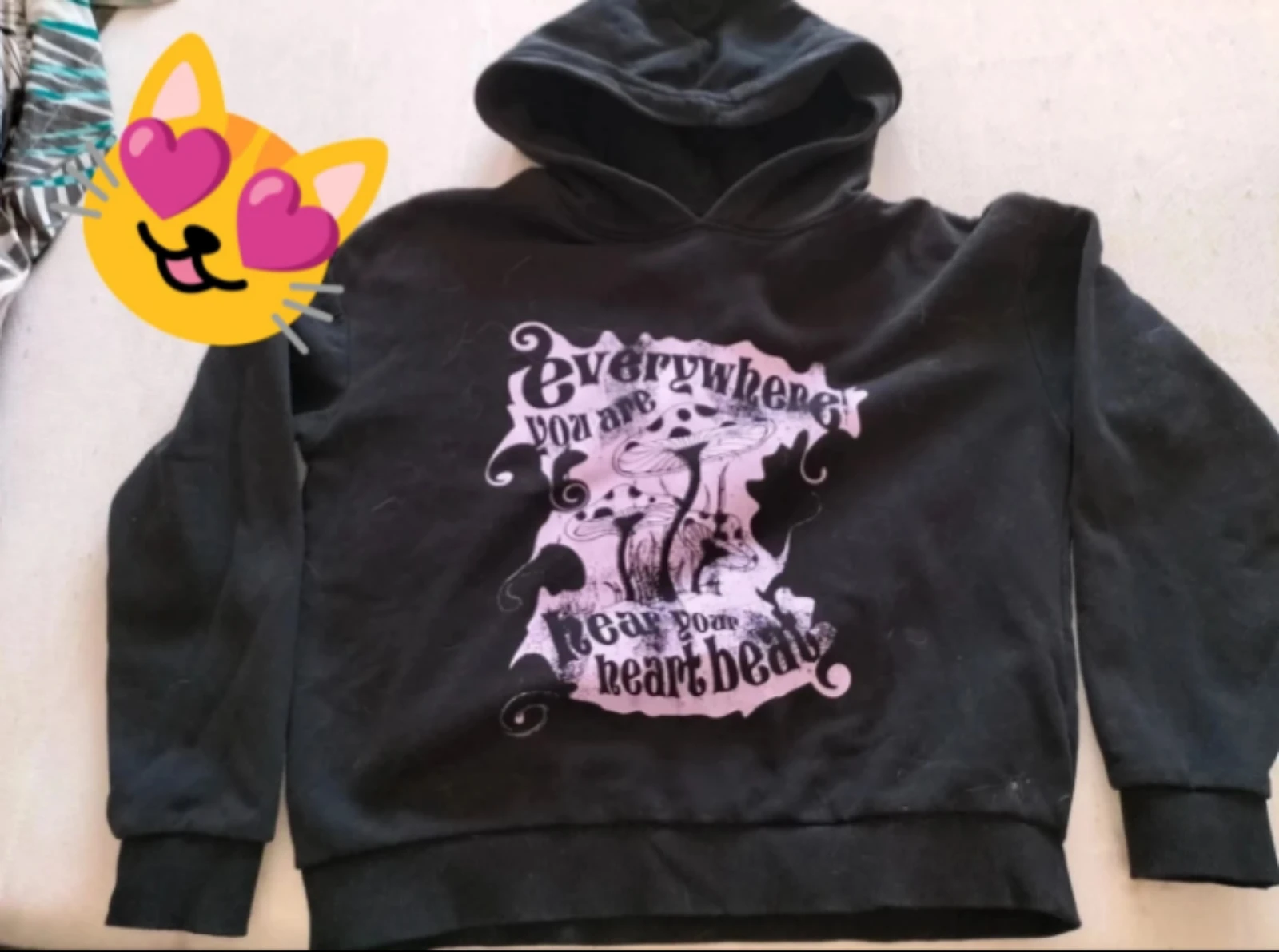 Pull a capuche noir Kiabi XS